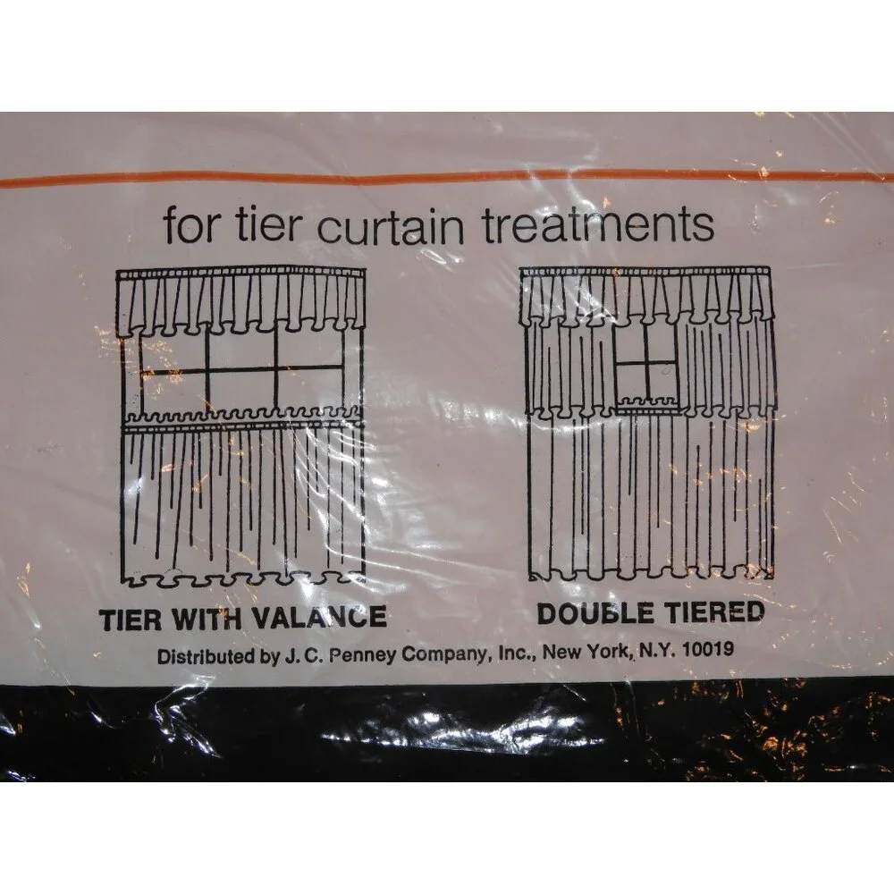 (4) NEW Vintage JC Penney Novelty Tier Curtains 68
